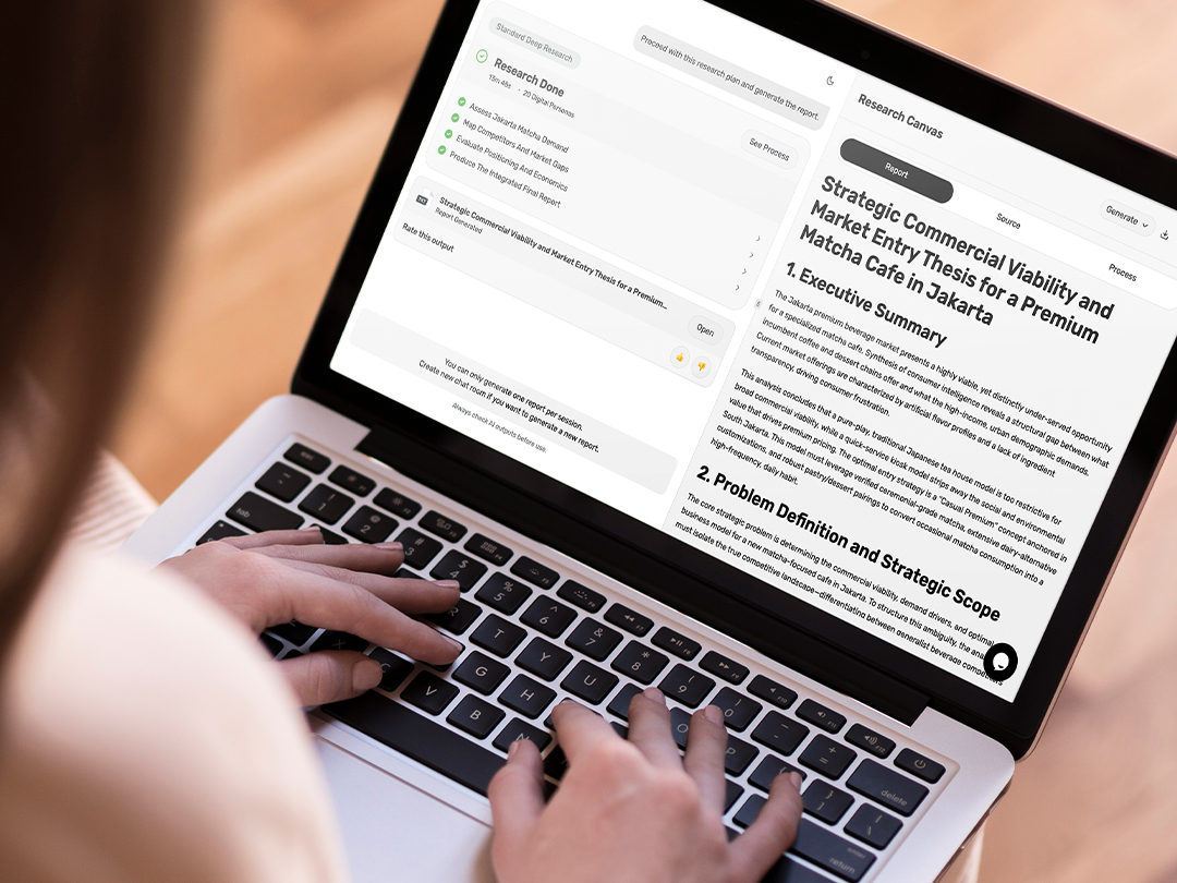 Report analysis on a laptop